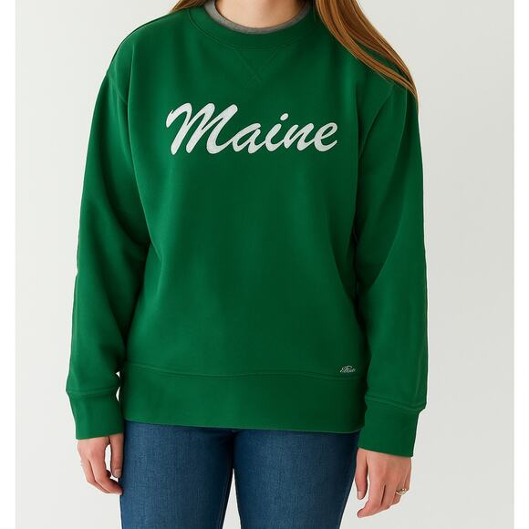 L.L. Bean Women’s Green Long Sleeve Printed Signature Sweatshirt Size Large - Picture 1 of 5